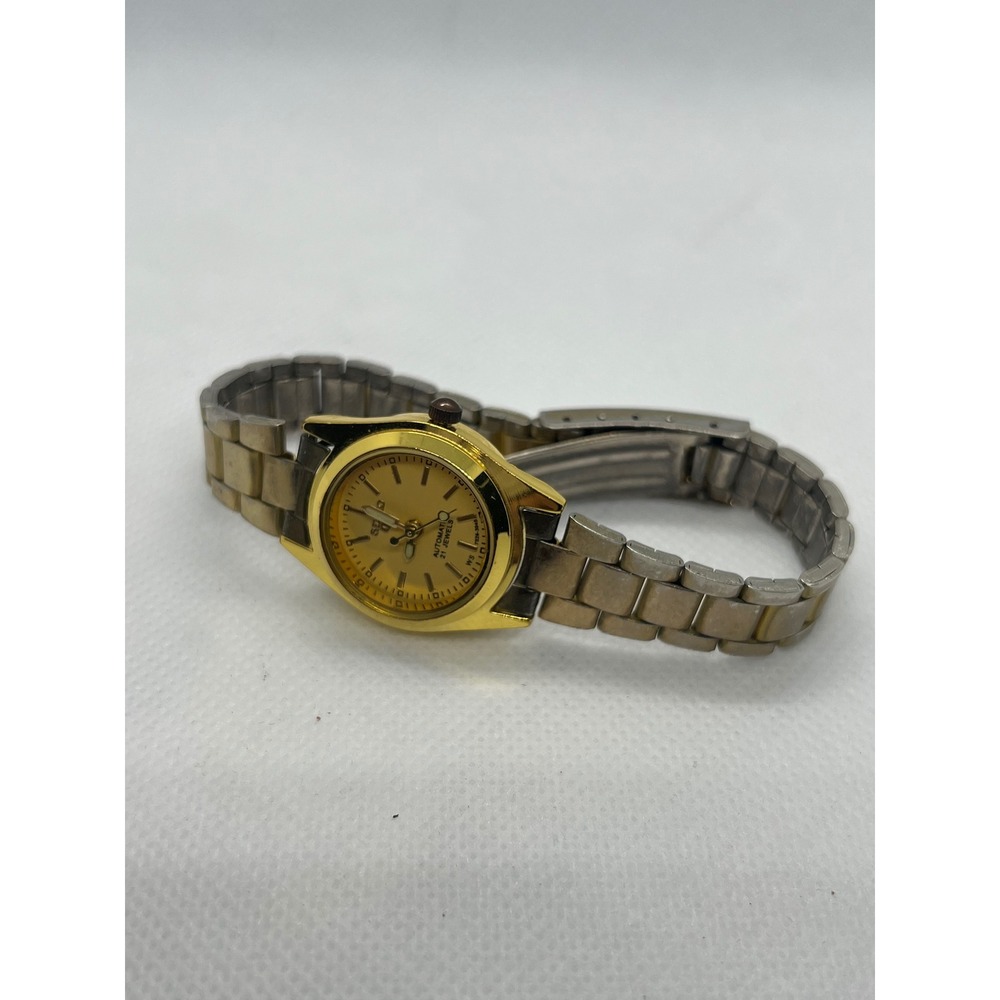 Seiko Vintage Gold‎ Tone Quartz Ladies Watch Stainless Steel Back